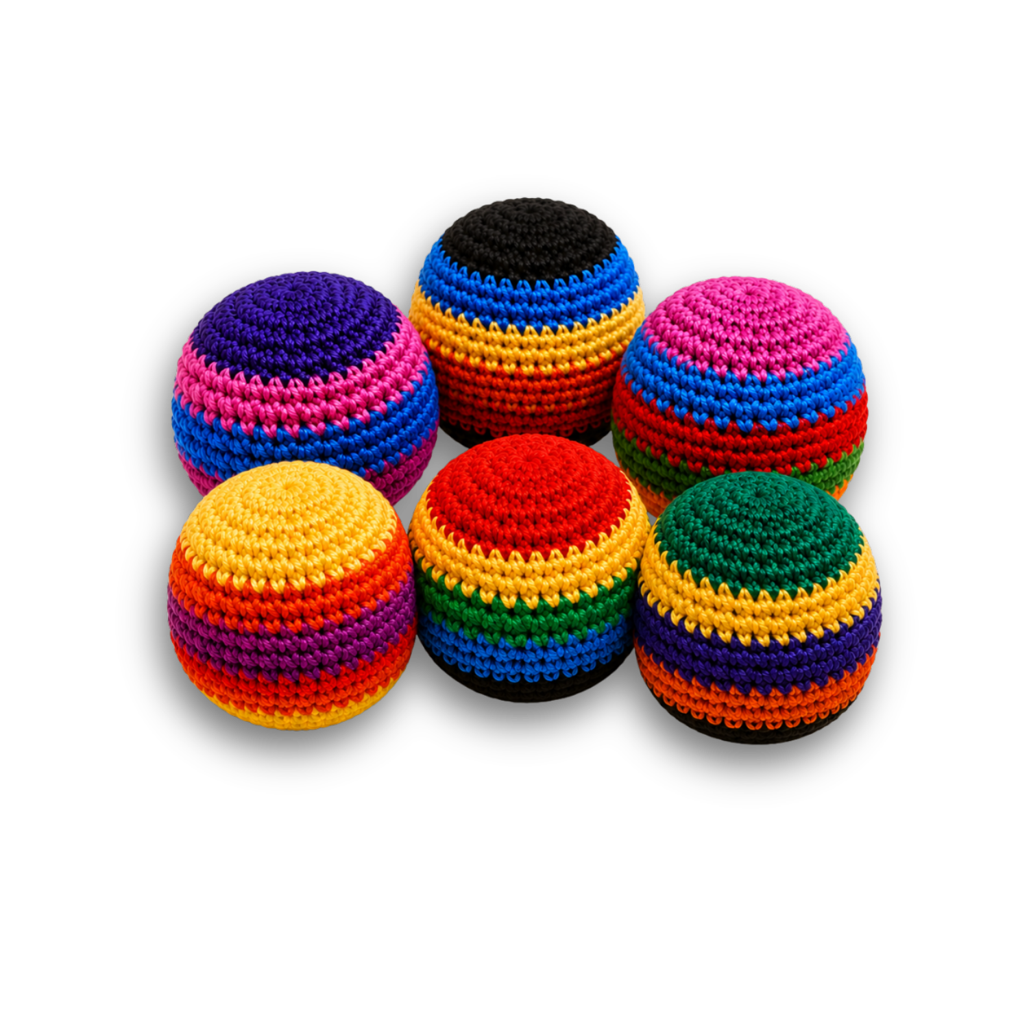 RAINBOW KNIT HACKY SACK
