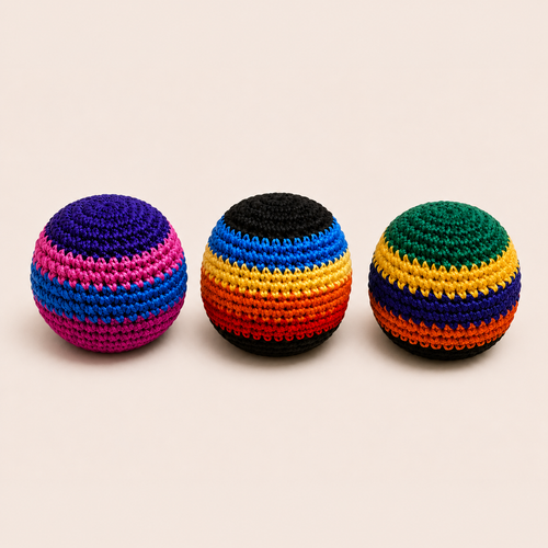 RAINBOW KNIT HACKY SACK